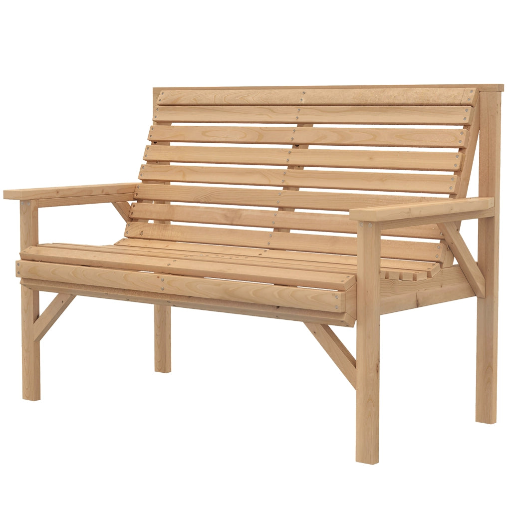 Panchina Giardino 2 Posti Legno con Braccioli ¨C zephmum ¨C Marrone 120x60x80