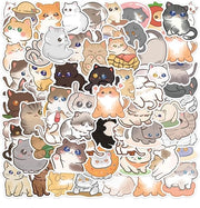 120 Sticker Feline Scherzi per Bambini e Adolescenti - Tema Festa di Compleanno - Sticker Resistenti all'Acqua