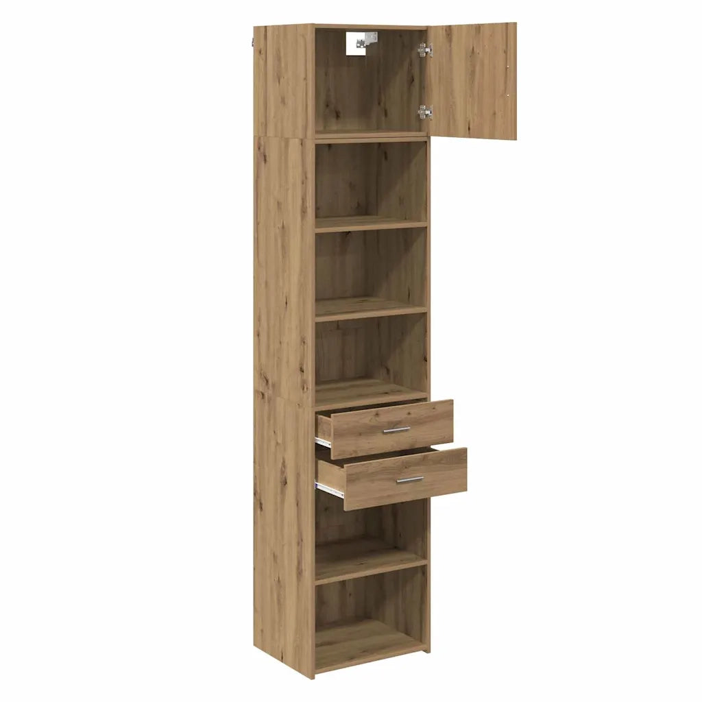 Credenza con Cassetto-Buffet-Armadio da cucina Rovere artigianale 50 x 42,5 x 225 cm