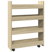 Carrello Stretto a 4 Livelli Rovere Sonoma in Truciolato CFW4937387