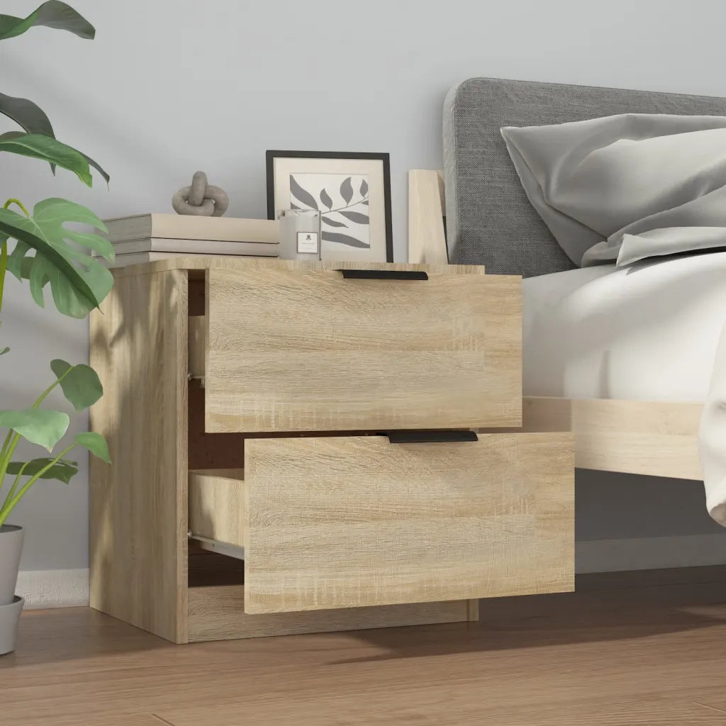 Comodini 2 pz Rovere Sonoma in Legno Multistrato 811221