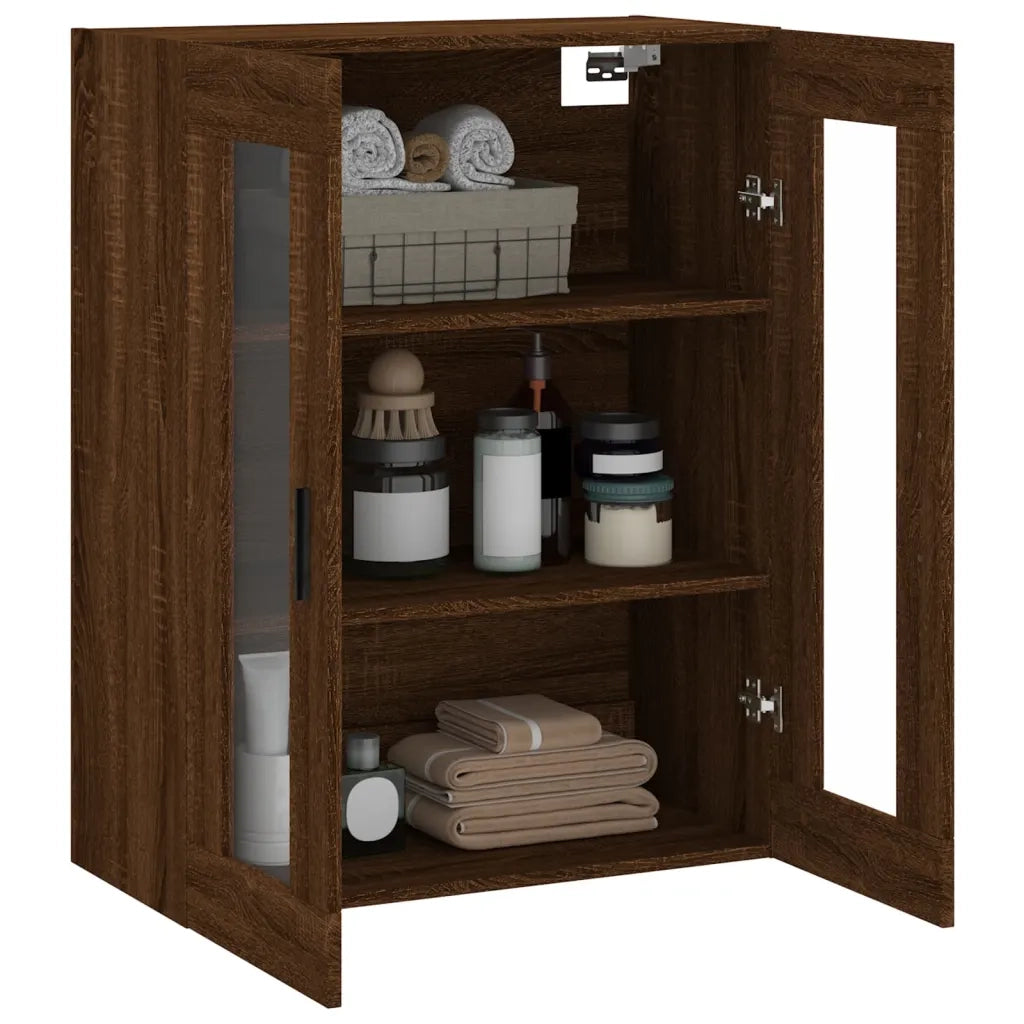 Armadietto a Muro | Mobile a Parete Rovere Marrone 69,5x34x90 cm