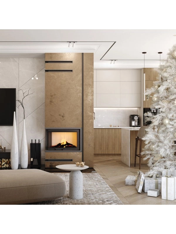 Caminetto ad angolo Inserto Apertura destra Energy Up 75x50x47 (15,1 kW) ECO