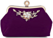 Borsa elegante per donna con catena e decorazione in strass per feste di prom e matrimoni.