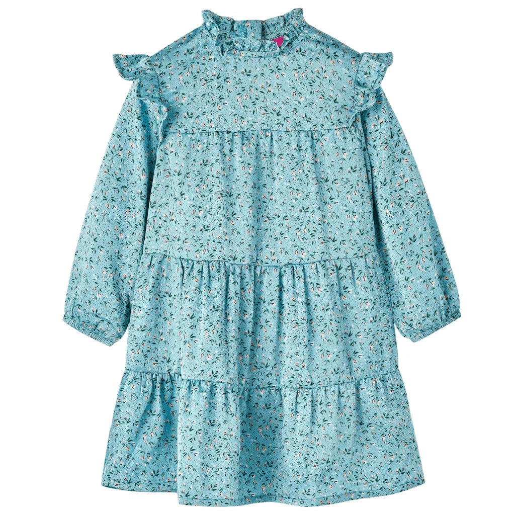 Abito da Bambina a Maniche Lunghe Blu 116cod mxl 93324