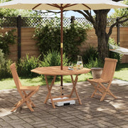Set Bistro da Giardino 3 pcs Marrone Legno Teak Massello