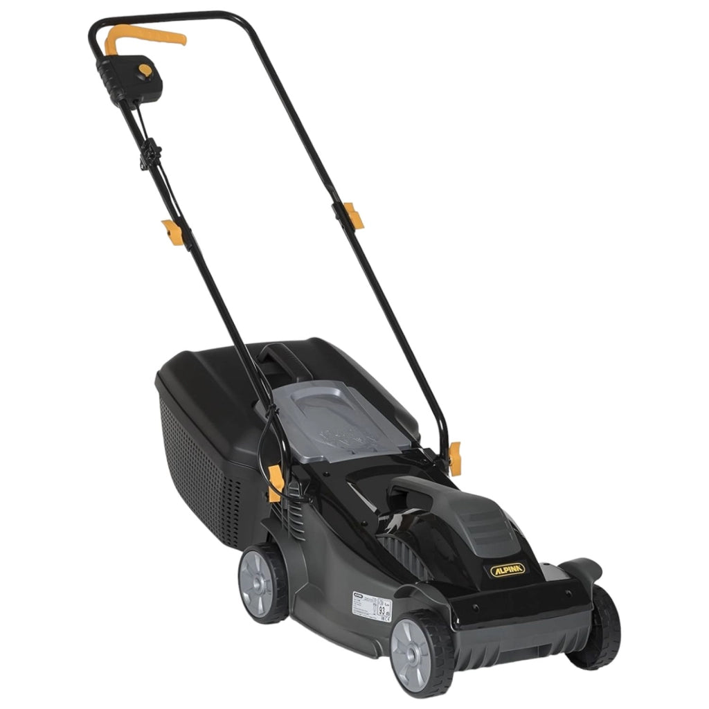 Alpina Rasaerba Elettrico BL 320 E, Larghezza Taglio 32 cm, Motore da 1000 W, fino a 300 m², Altezza di Taglio Regolabi