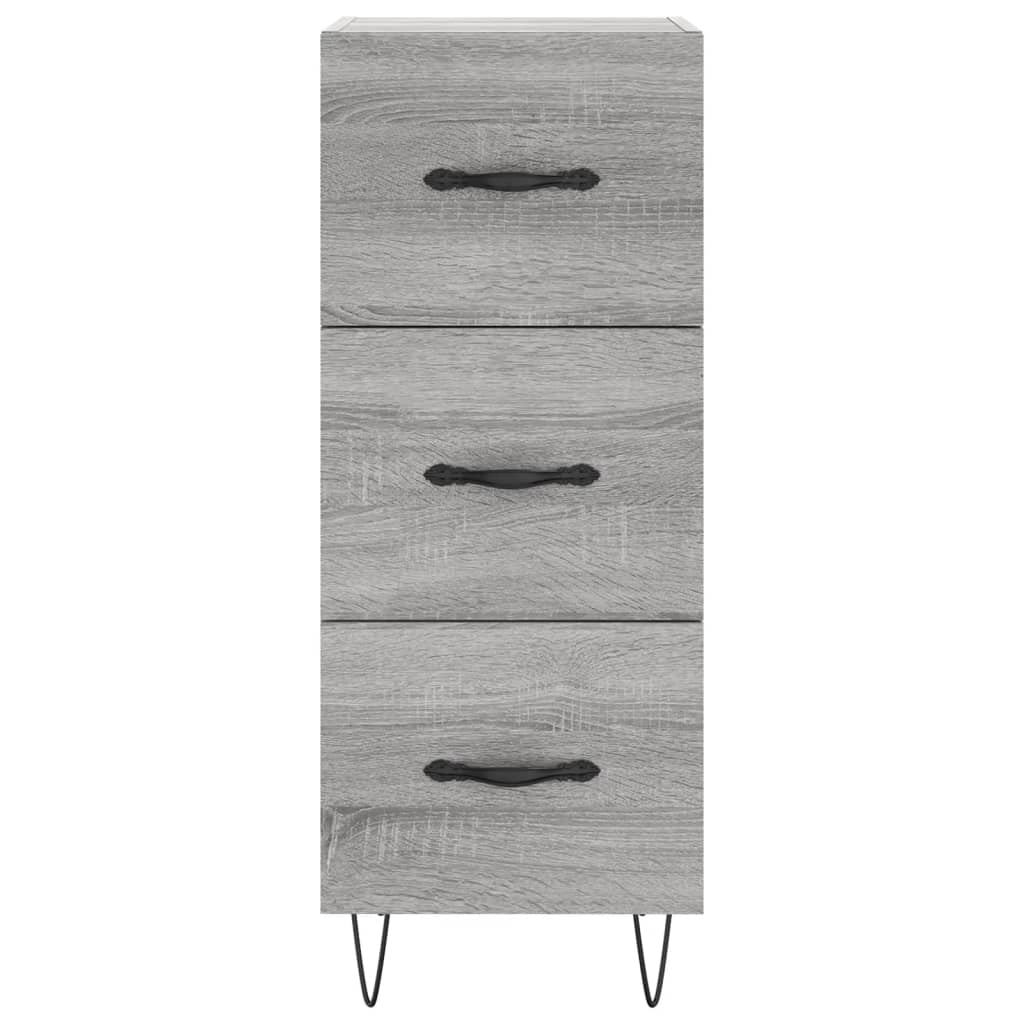 Buffet credenza cassettiera armadio mobile contenitore organizer cucina soggiorno salotto rovere Sonoma alto 34,5 x 34 x 180 cm legno ingegnerizzato grigio 02_0035309