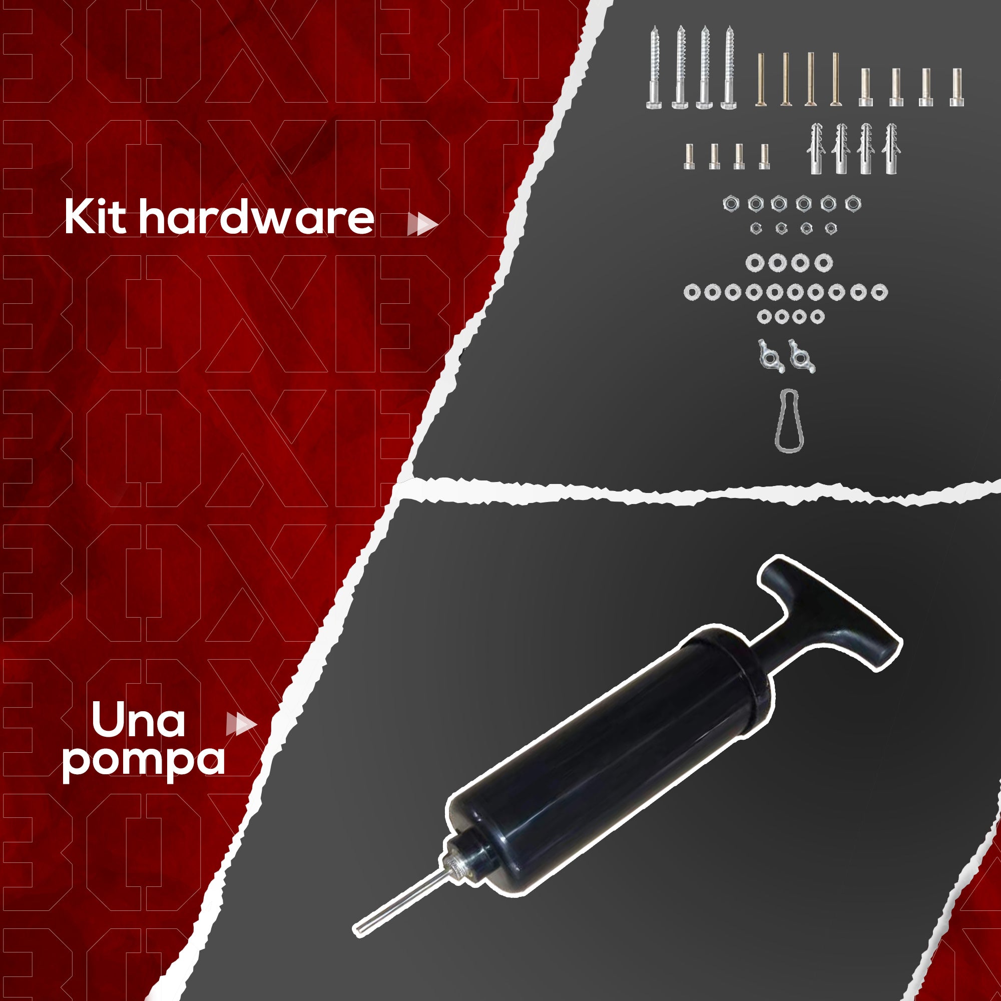 Punching Ball a Muro con Speed Bag Girevole a 360° e Regolabile su 7 Altezze Nero e Rosso