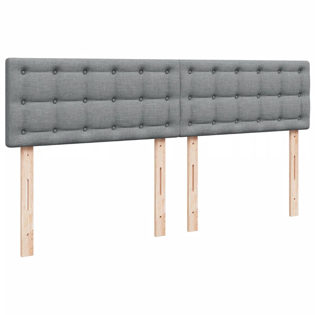 Giroletto a Molle con Materasso Grigio Chiaro 200x200cm Tessuto
