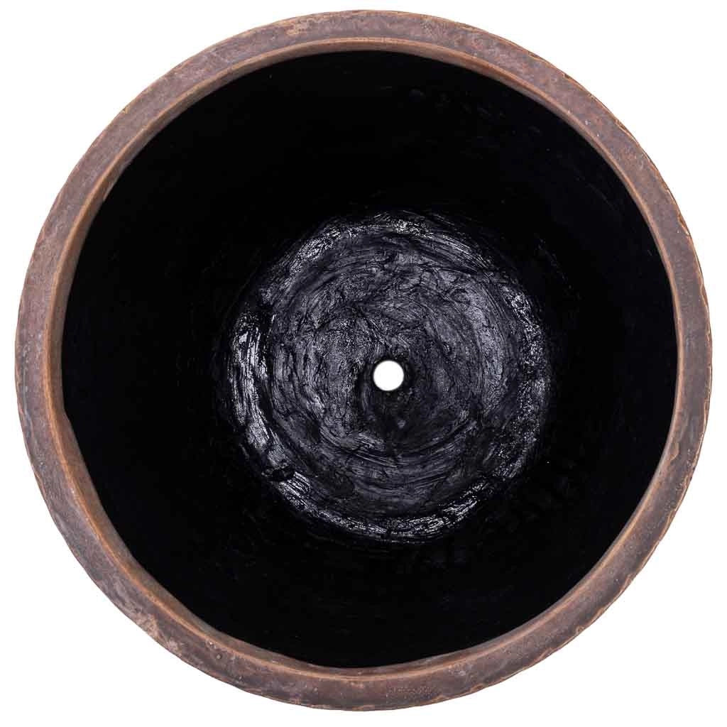 Fioriera in fibra di vetro marrone 41x41x41 cm