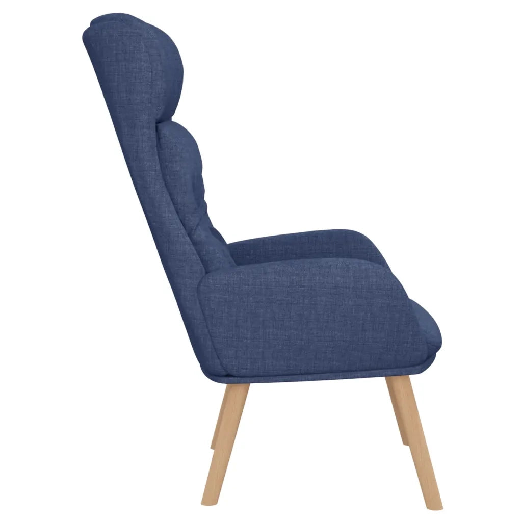 Poltrona Rilassante Blu in Tessuto 341294