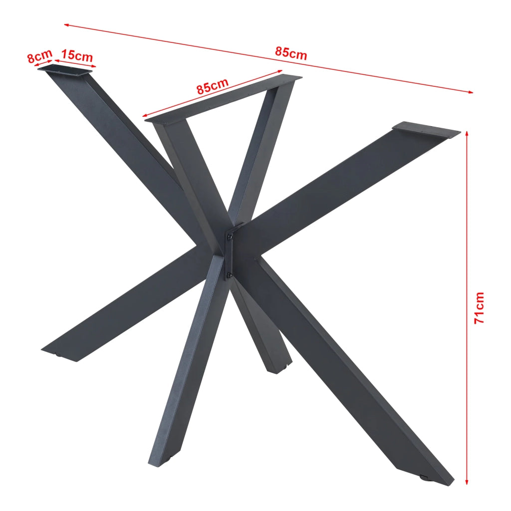 Struttura per tavolo in acciaio 85 x 85 x 71 cm nera 03_0010702