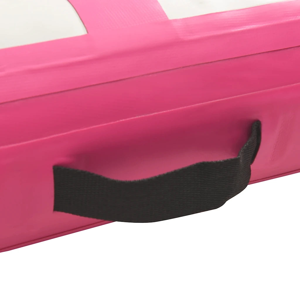 Tappetino Ginnastica Gonfiabile con Pompa 600x100x15cm PVC Rosa 92667