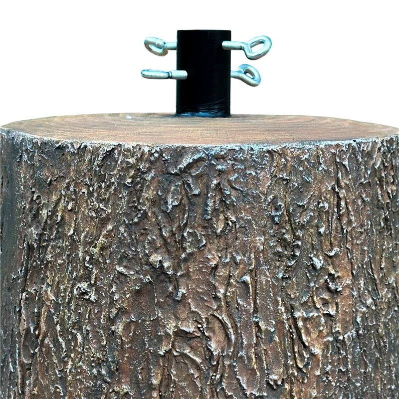 SUPPORTO BASE PER ALBERO DI NATALE TRONCO EFFETTO REALISTICO Ø35 X 35+6 CM - MARRONE CHIARO