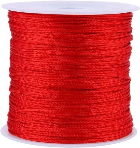 Corda in nylon di 0,8 mm, 100 metri, cordone rossastro per macramè.