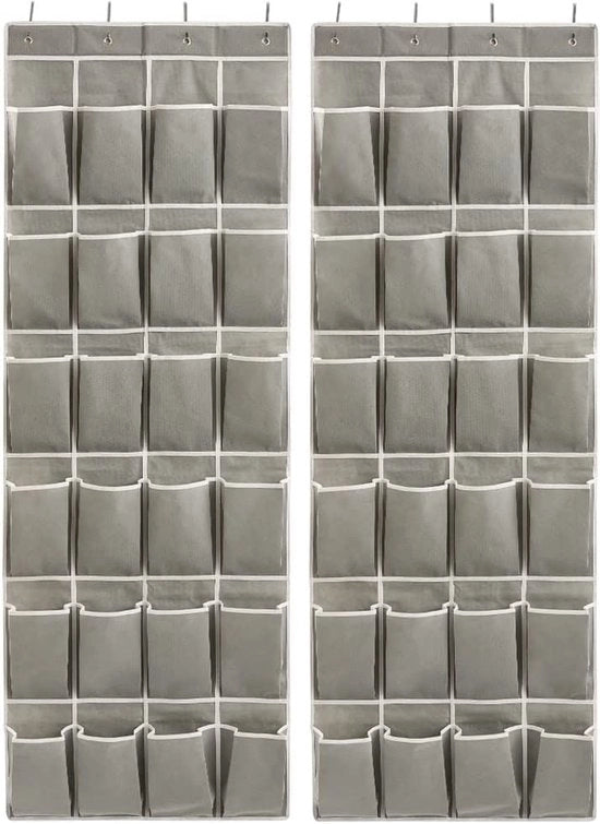 Organizzatore multifunzionale da 24 viti, calzatore da appendere sopra la porta (set da 2)