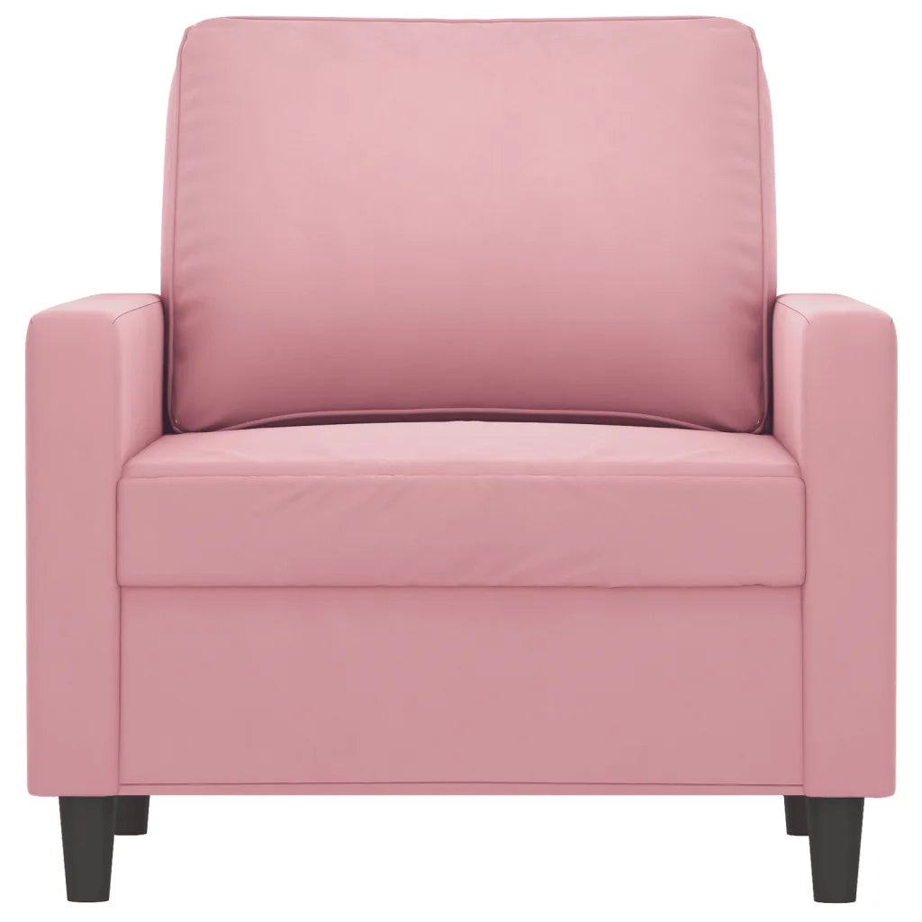 Divano Sedia-Poltrona Rosa 60 cm Velluto 642889