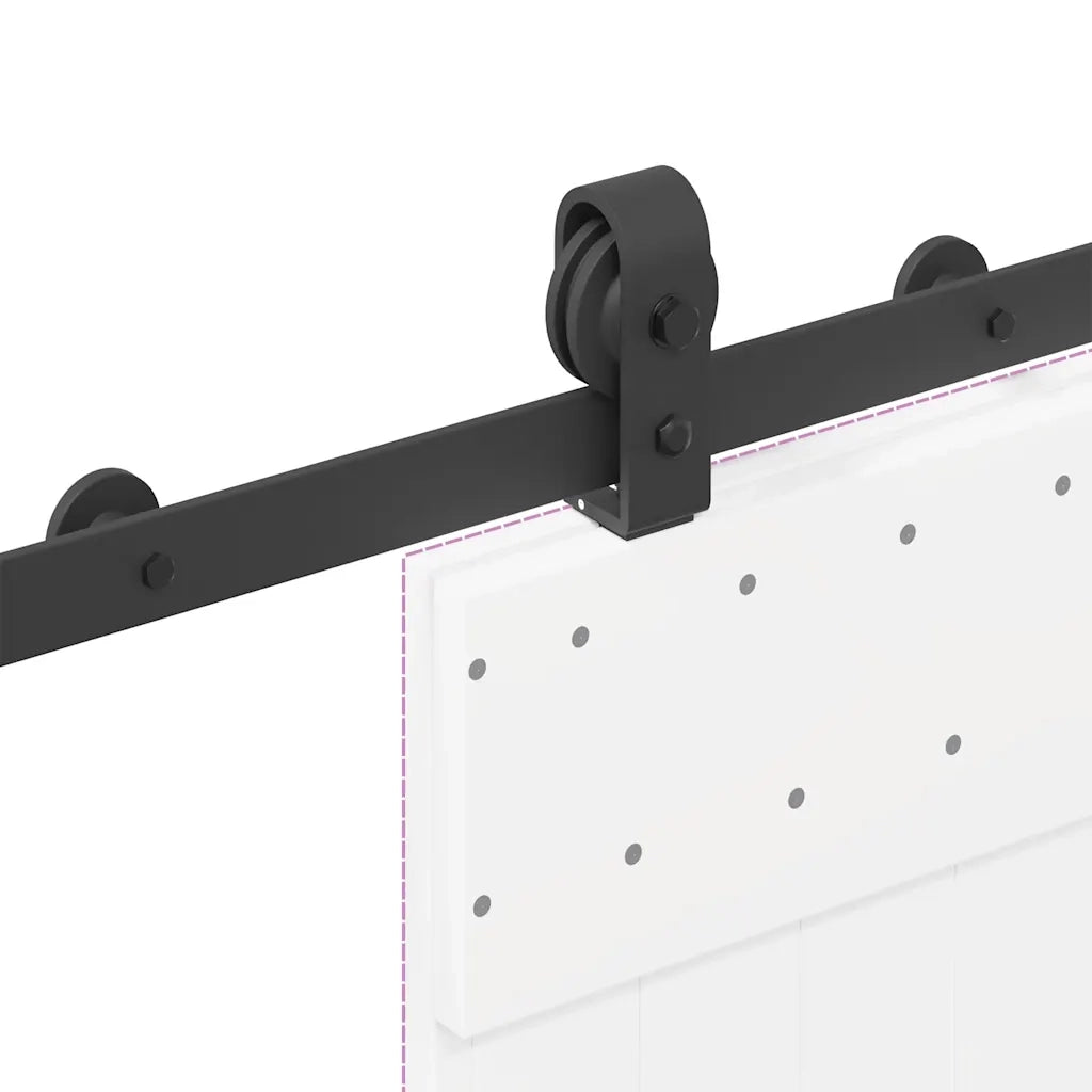 Kit di Binari per Porte Scorrevoli 183 cm Acciaio Nero CFW5421159