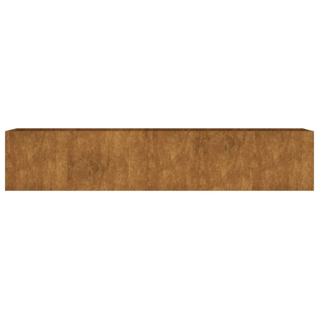 Portavaso per fioriera aiuola rialzata piante fiori terrazzo giardino giardino 200 x 40 x 40 cm acciaio corten marrone 02_0039394