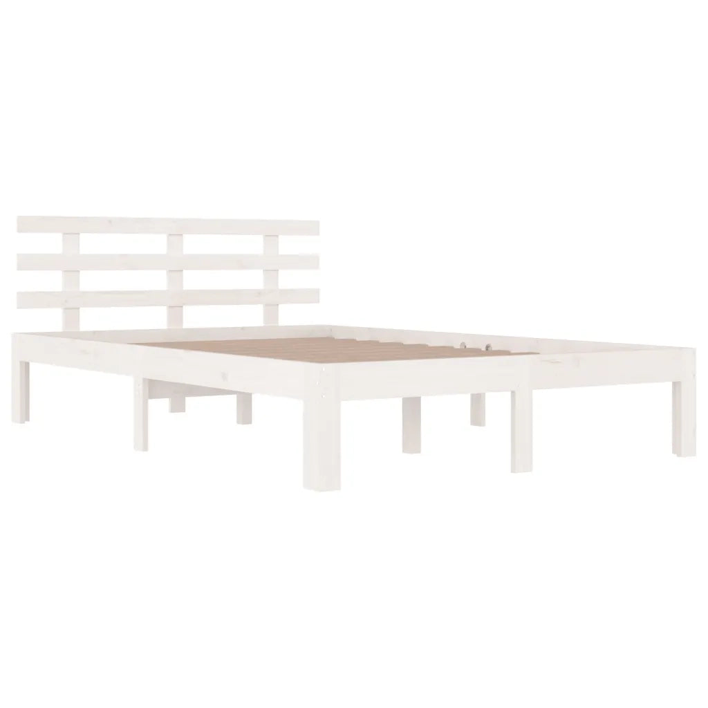Giroletto-Struttura Letto Bianco in Legno Massello 135x190 cm Double 787117