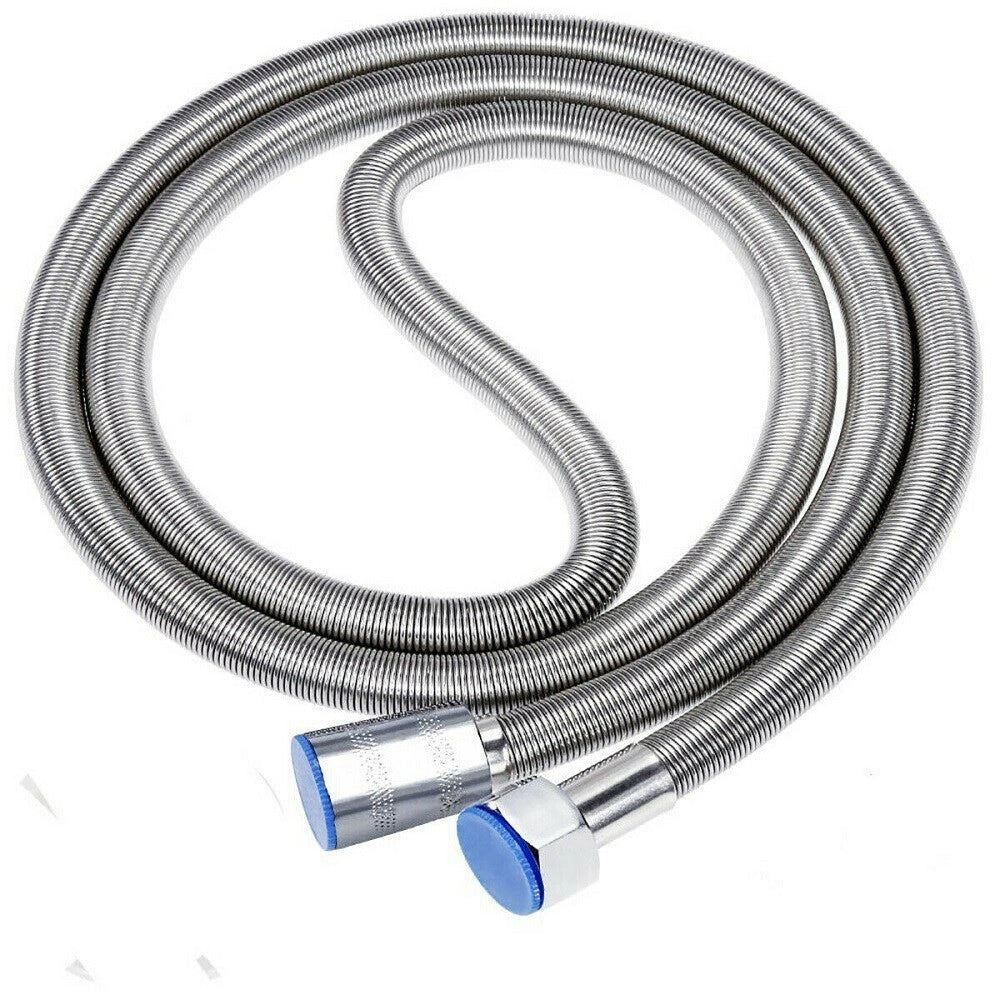 Trade Shop - Tubo Flessibile Soffione Doccino Per Doccia Vasca Bagno 2.5mt In Acciaio Cromato -