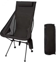 Camping Stoile Inclinabile - Visiera - Visiera Portatile - Inclinabile - Pieghevole - Leggibile - Leggero - Stoile da Campeggio - Altezza della Schiena - Nero