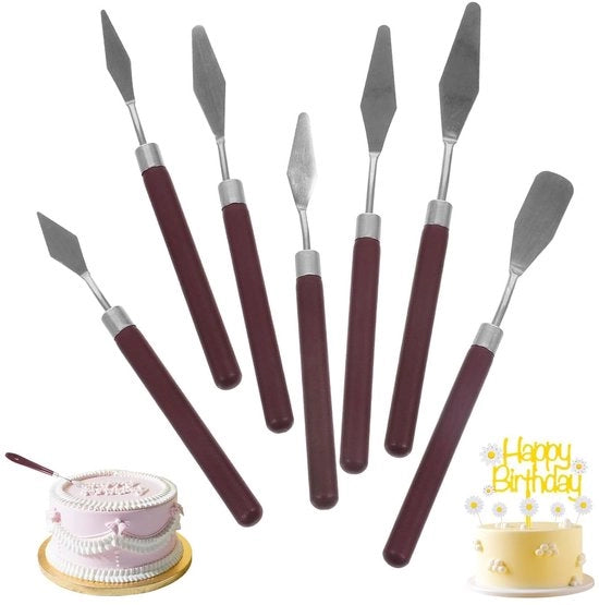 Set di spatole per torte - 7 pezzi - acciaio inossidabile - progettazione ergonomico