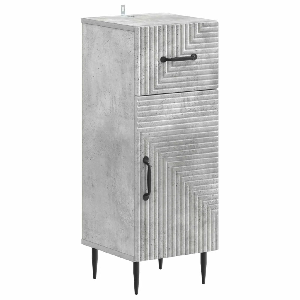 Mobiletto da Bagno HAARLEM Grigio Cemento 30 x 31 x 80 cm 896828