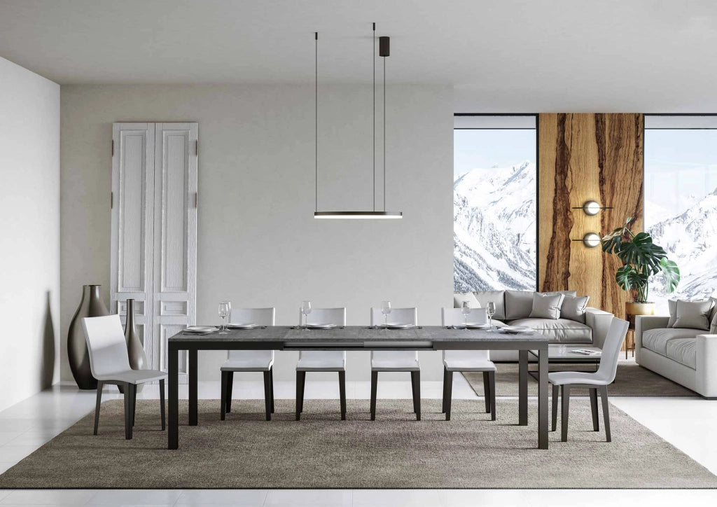 Tavolo allungabile 90x120/224 cm Every Evolution Cemento telaio Antracite