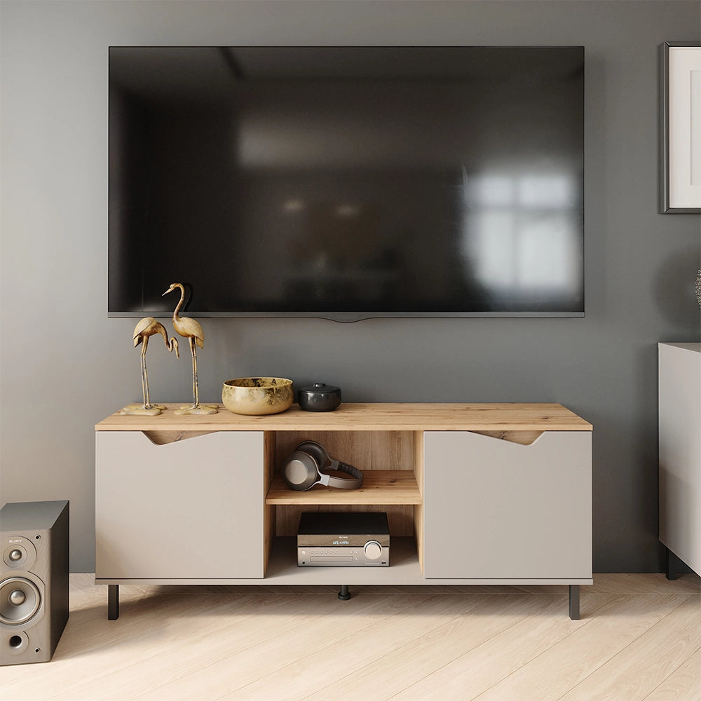 Vicco Mobile tv Greige/rovere artigianale 150 x 60 cm con 2 porte