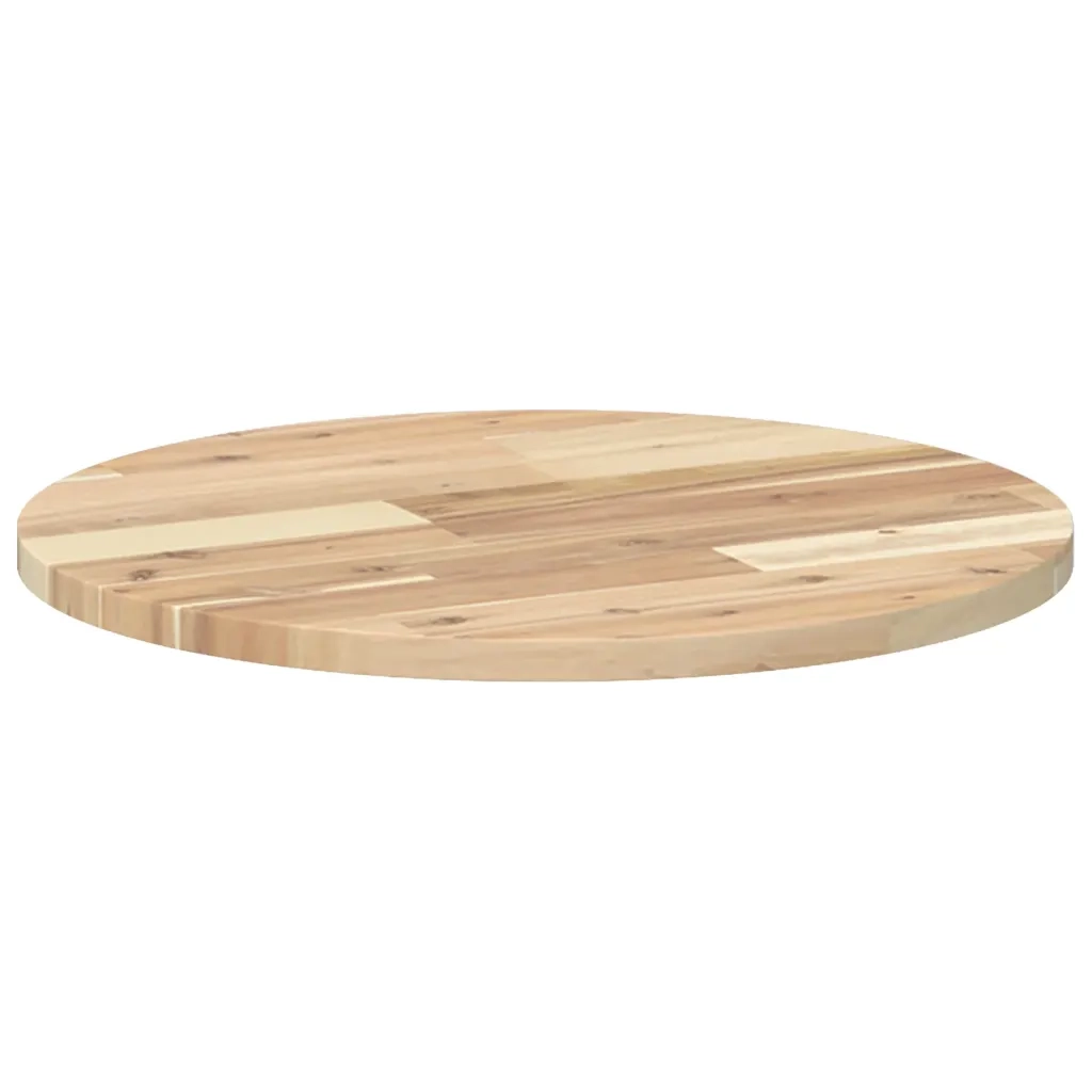 Piano Tavolo Rotondo Ø50x2 cm in Legno Massello di Acacia