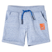 Pantaloncini per Bambini con Coulisse Blu MÃ©lange 128