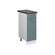 Mobiletto base per cucina R-Line Grigio-blu/Bianco 30 cm, PL Antracite Vicco