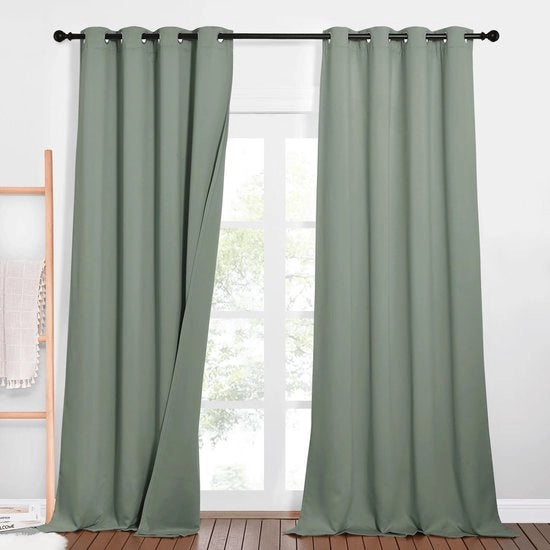 Verduisteringsgordini 240 x 132 cm - Set di 2 - Tre strati - Oculi - Thermogordini - Isolazione acustica - Tende