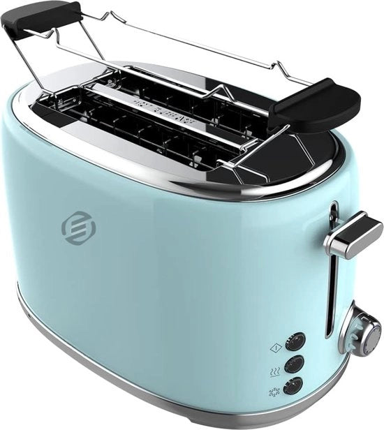 Toaster con Tostapinze - Multi Livelli di Temperatura - Toaster - Spazi Ampi per le Fette - Toaster Retro - Croque Monsieur