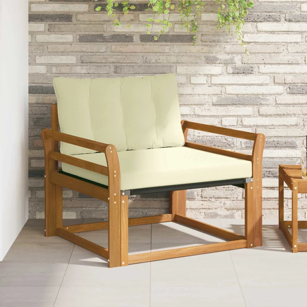 Set di divani da esterno-Sofa da giardino Legno di Acacia Massello e Textilene 298714
