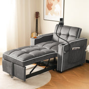 DIVANO LETTO 3-in-1 83 x 167 x 76 cm Grigio scuro