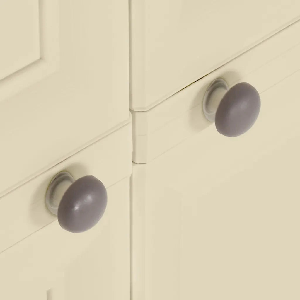 Armadietto in Plastica 79x43x125 cm Effetto Legno Bianco cod mxl 47862