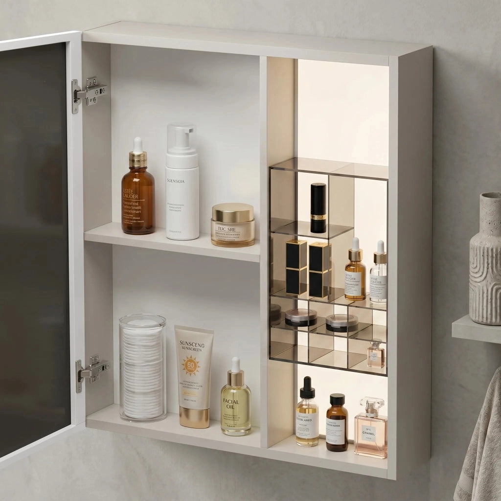 Set Di Mobili Da Bagno Con Lavabo Sora De07-60 Beige 60cm
