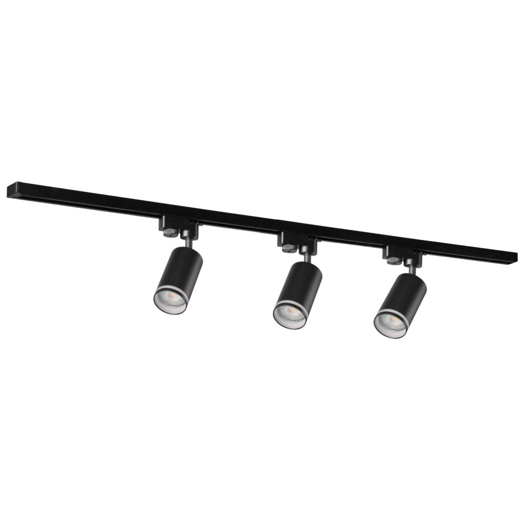Kit binario nero 1m 3 faretti GU10 orientabili Polux PARIS