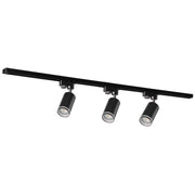 Kit binario nero 1m 3 faretti GU10 orientabili Polux PARIS