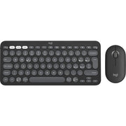 Logitech pebble 2 combo tastiera mouse incluso universale rf senza fili + bluetooth qwerty italiano grafite - 920-012221