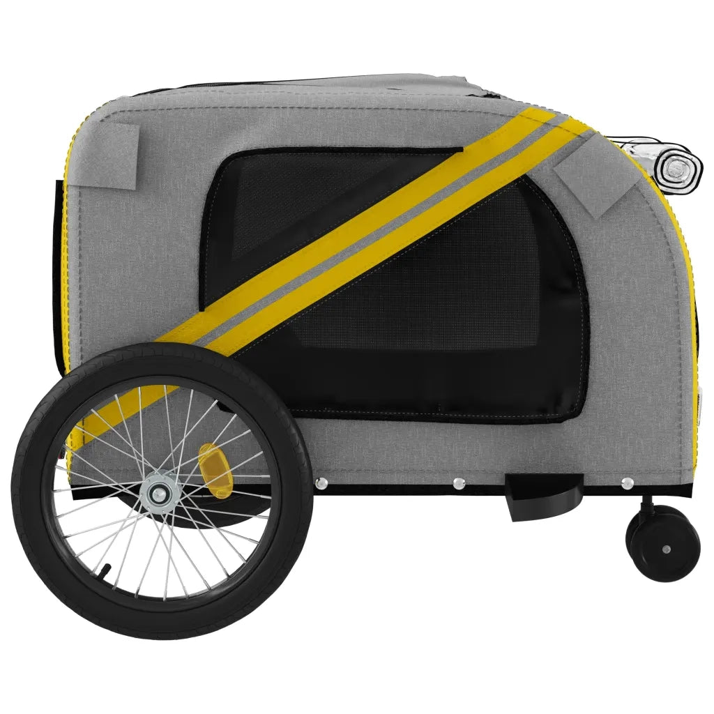 Rimorchio da Bici per Animali Giallo e Grigio Oxford e Ferro CFW5055425
