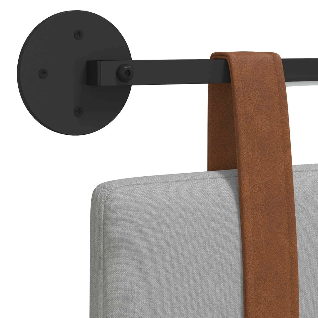 Testiera | Testata sospesa Con luce LED Grigio Nuvola PU Antico