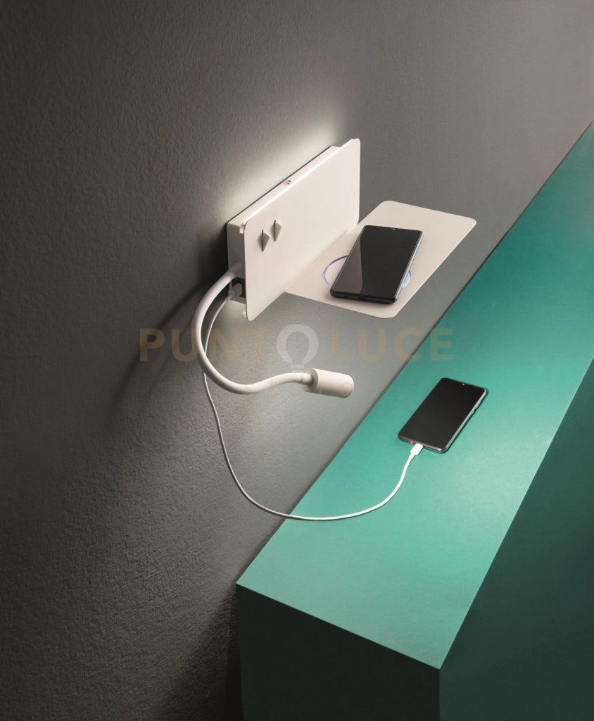 APPLIQUE DA COMODINO FLAT A LED SINISTRO BIANCO 3000K 790LM 9W