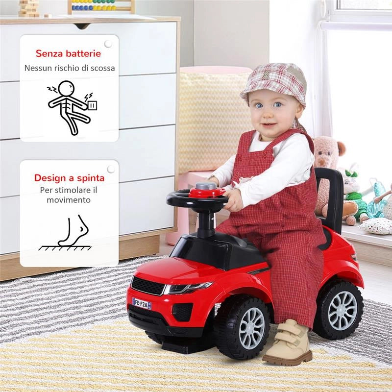MACCHINA CAVALCABILE GIOCATTOLO PER BAMBINI 12-36 MESI ROSSA
