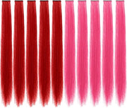Pruiken clip-on 10 pezzi - Haarverlengimenti senza cuciture - Stile temporaneo - Filo a alta temperatura - 56 cm - Capelli in filo