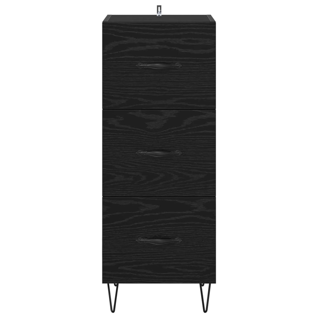 Credenza | Madia | Buffet da pranzo | Armadio da pranzo Rovere nero 34 x 34.5 x 90 cm Legno multistrato