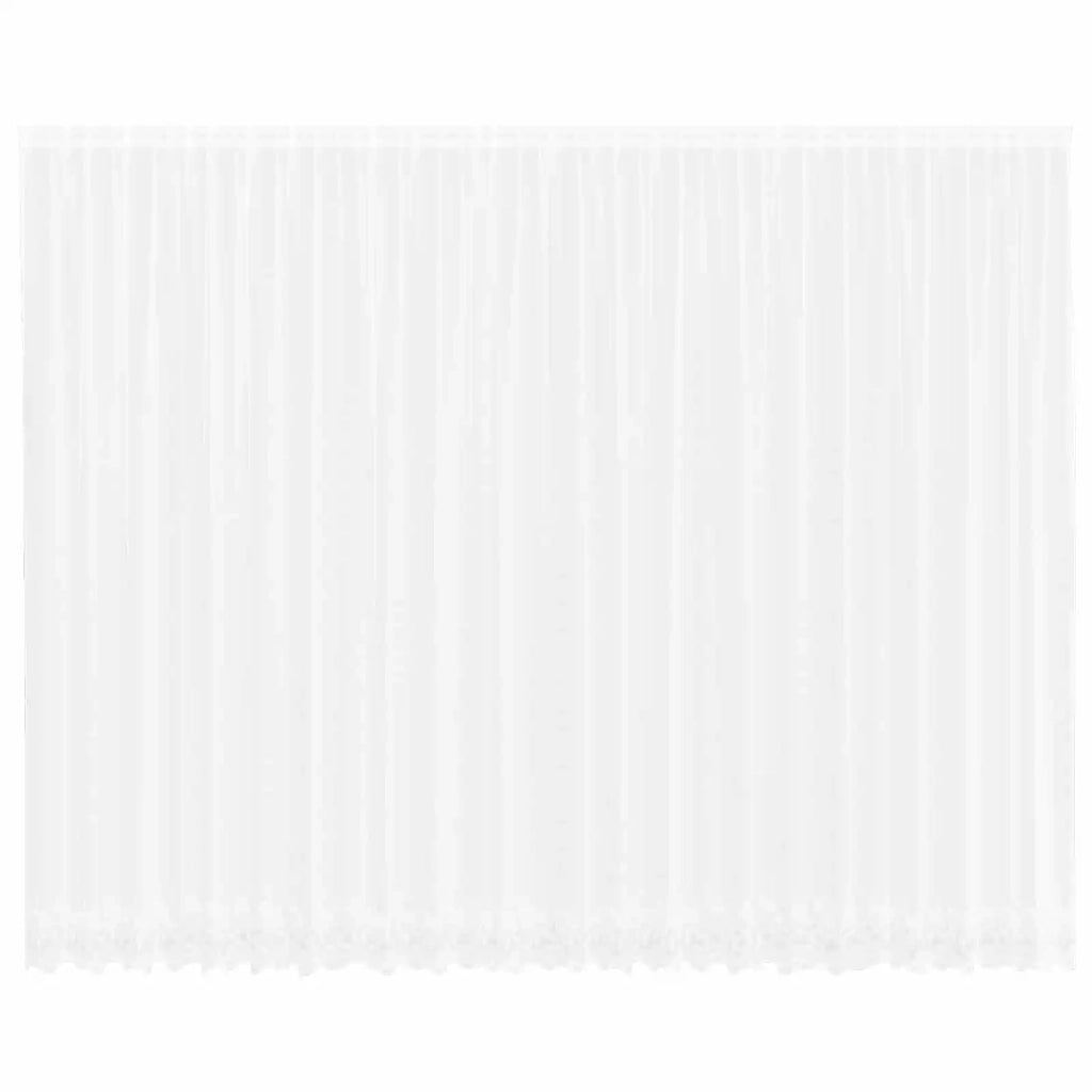 Tenda in Pizzo con tende Bianco 260 x 600 cm Poliestere 4107940